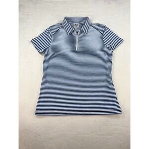 FootJoy (FJ) Women's Striped Polo Golf / Tennis Shirt – Size Large – PRISTINE